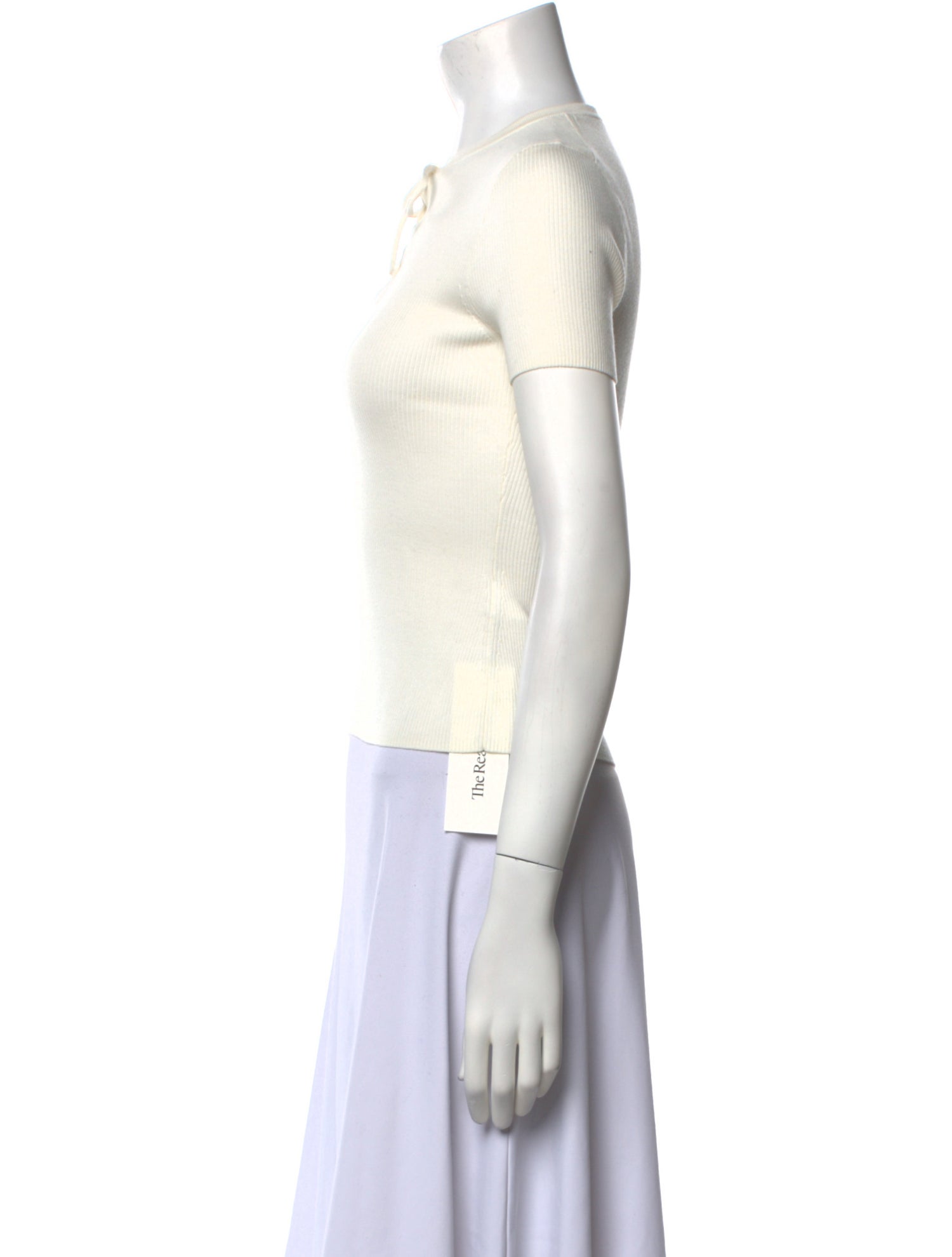 Nili Lotan V-Neck Short Sleeve Top