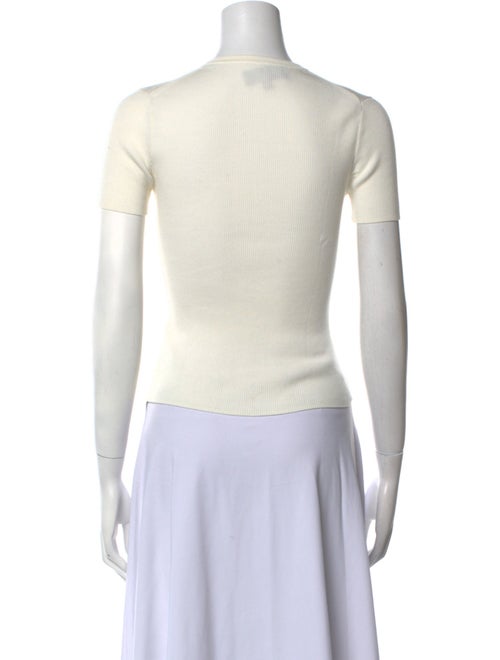 Nili Lotan V-Neck Short Sleeve Top