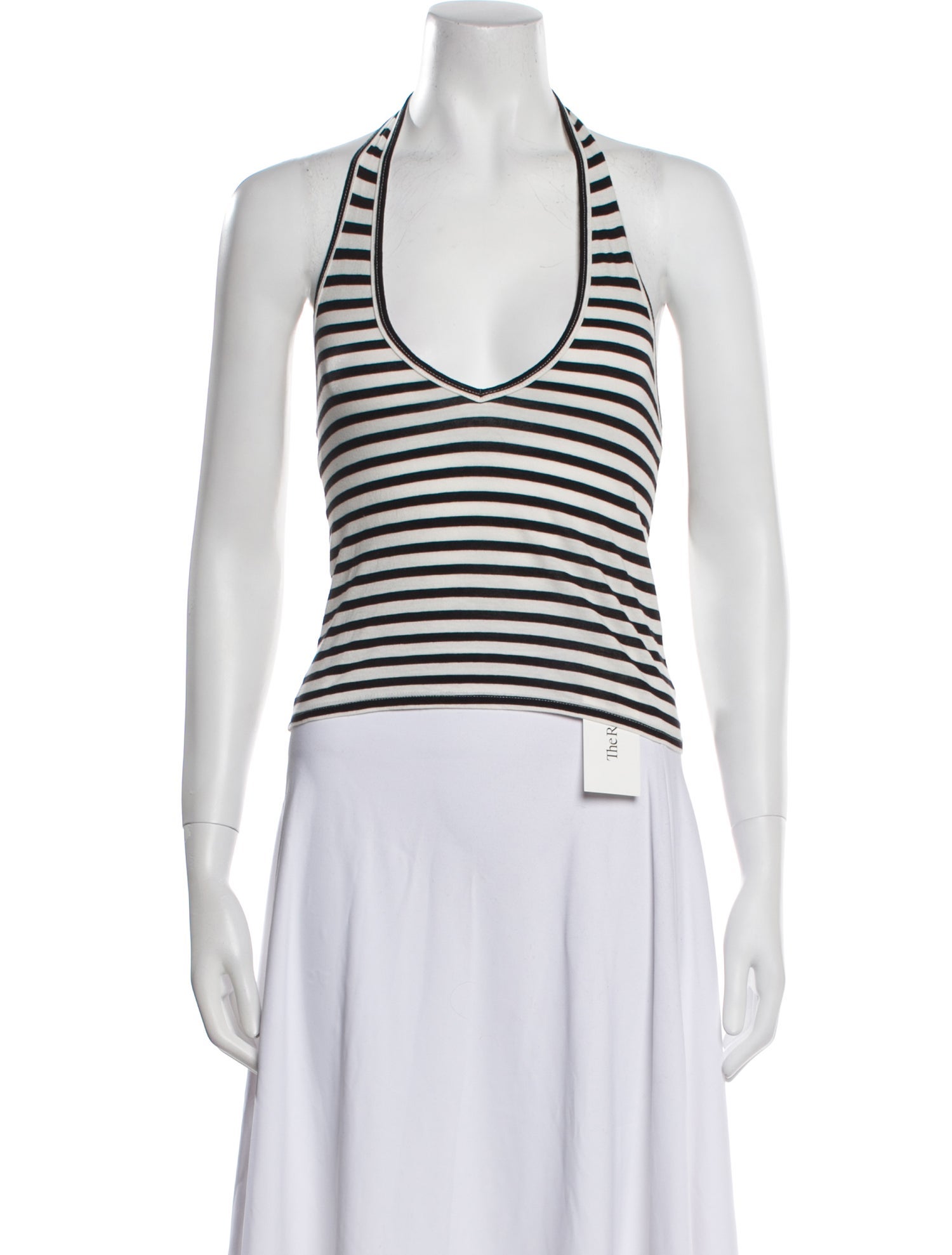Nili Lotan Striped Square Neckline Top w/ Tags
