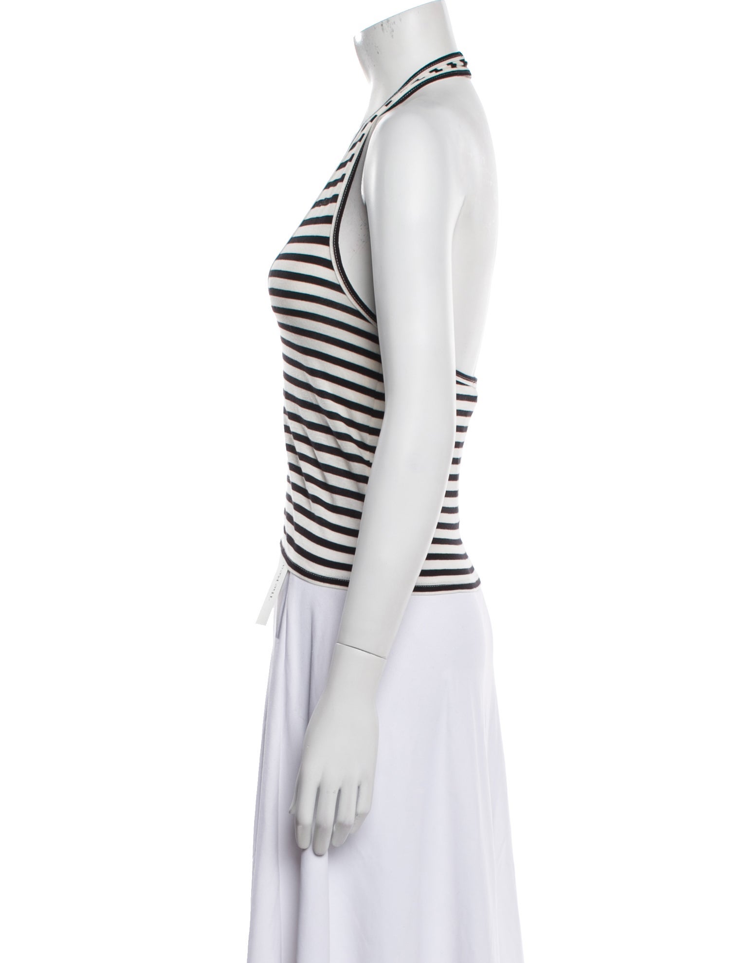 Nili Lotan Striped Square Neckline Top w/ Tags