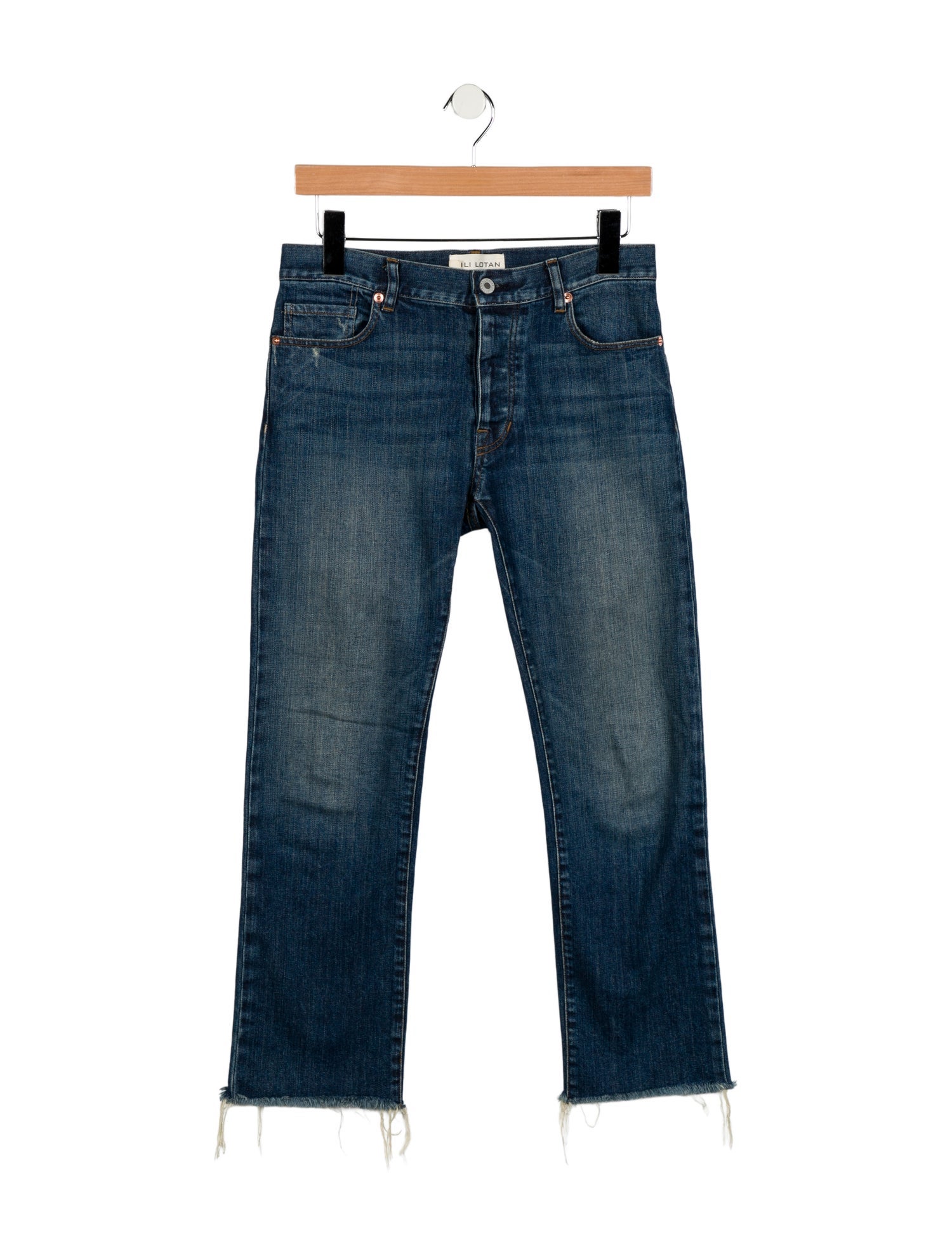 Nili Lotan Mid-Rise Straight Leg Jeans