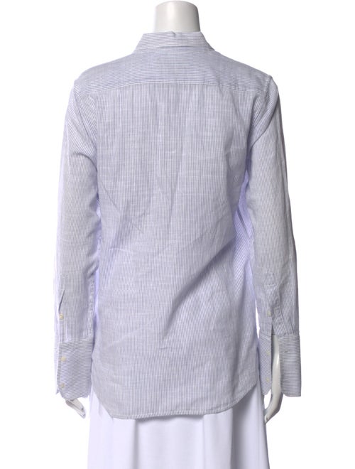 Nili Lotan Striped Long Sleeve Button-Up Top