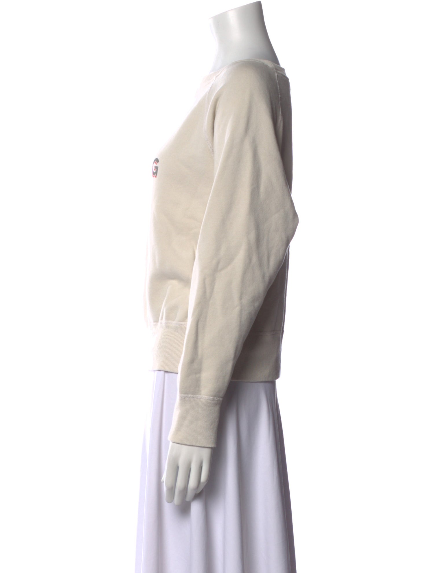 Nili Lotan Graphic Print Bateau Neckline Sweatshirt