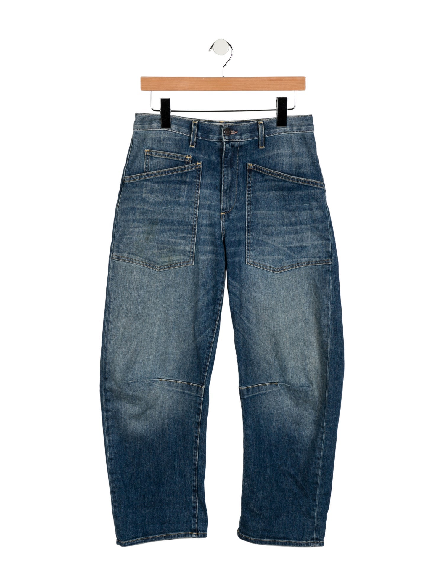 Nili Lotan Mid-Rise Straight Leg Jeans