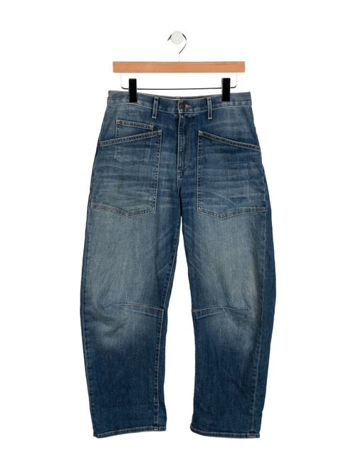 Nili Lotan Mid-Rise Straight Leg Jeans