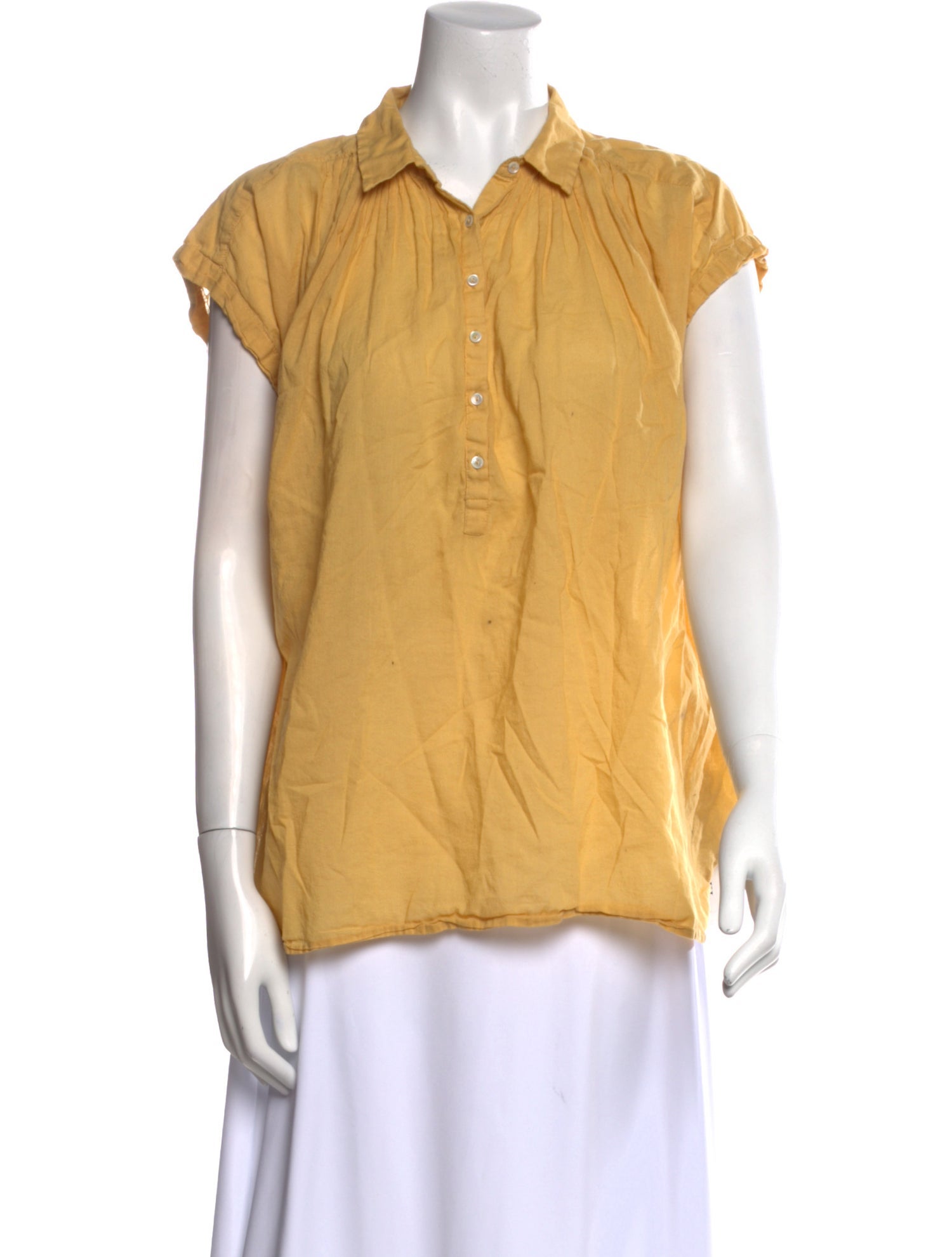 Nili Lotan Short Sleeve Button-Up Top
