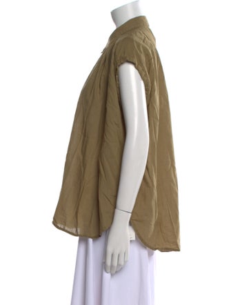 Nili Lotan Short Sleeve Button-Up Top