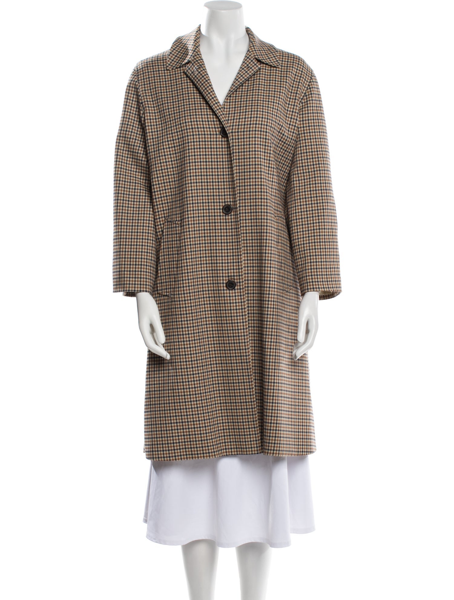 Nili Lotan Plaid Print Coat