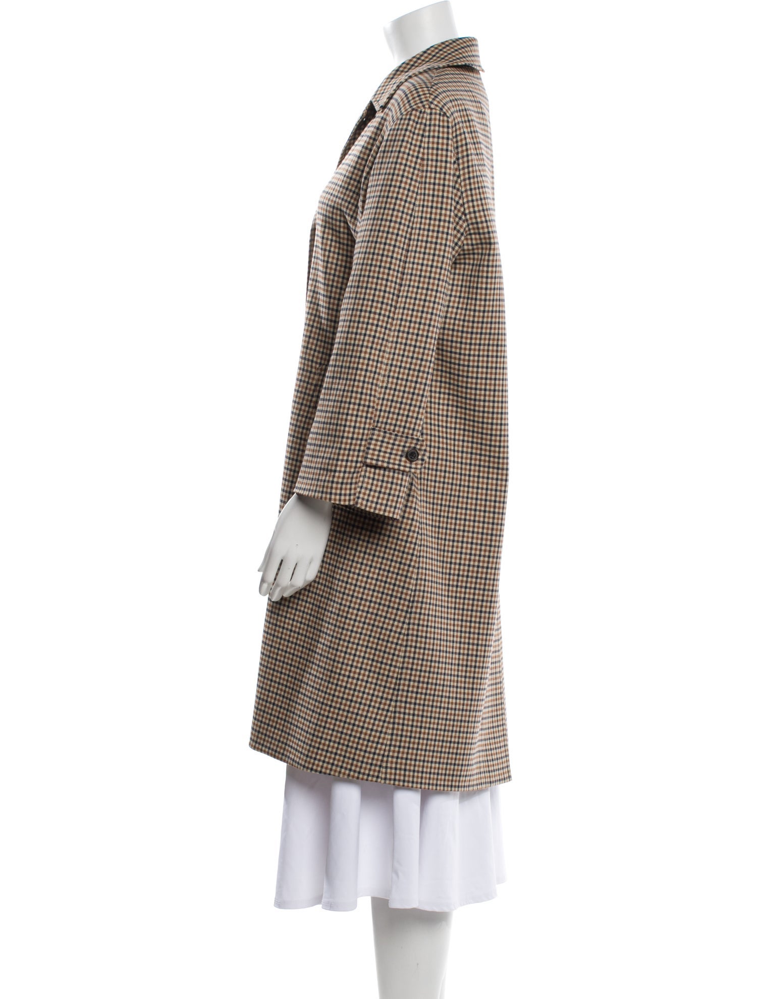 Nili Lotan Plaid Print Coat