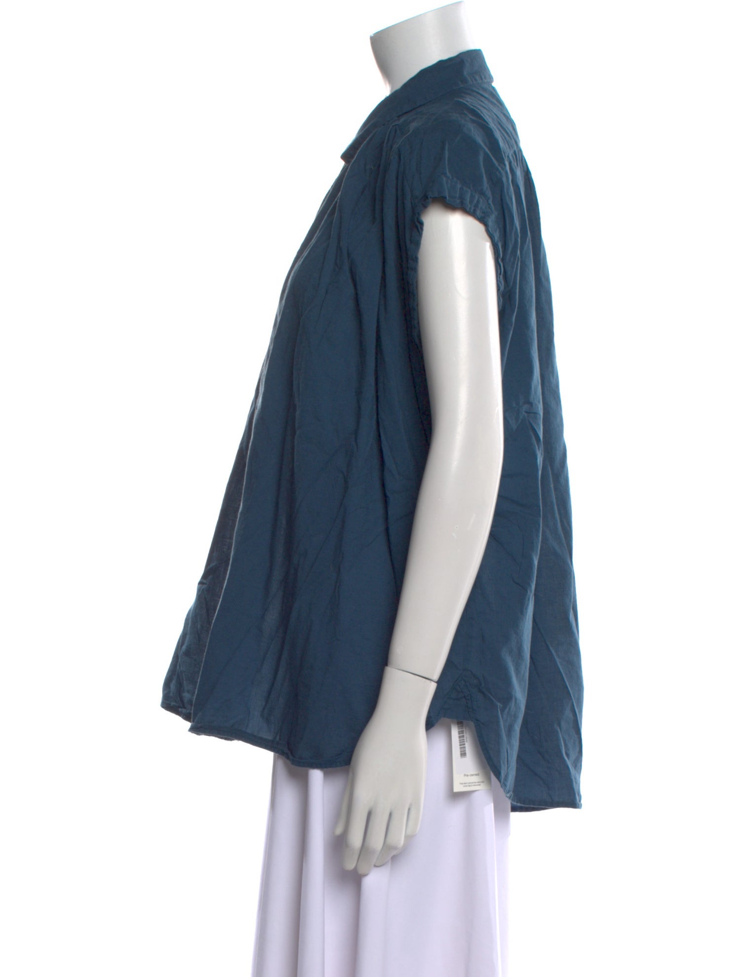 Nili Lotan Short Sleeve Button-Up Top