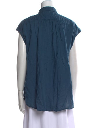 Nili Lotan Short Sleeve Button-Up Top