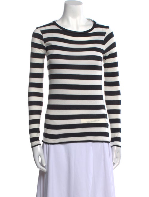 Nili Lotan Striped Scoop Neck Top