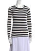 Nili Lotan Striped Scoop Neck Top