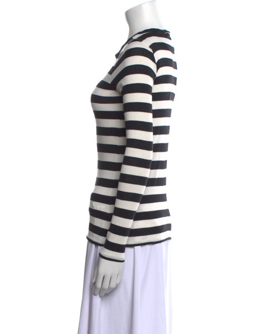 Nili Lotan Striped Scoop Neck Top