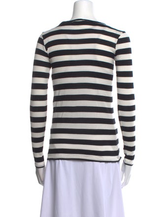 Nili Lotan Striped Scoop Neck Top