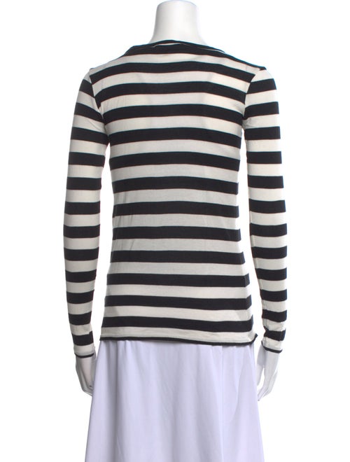 Nili Lotan Striped Scoop Neck Top