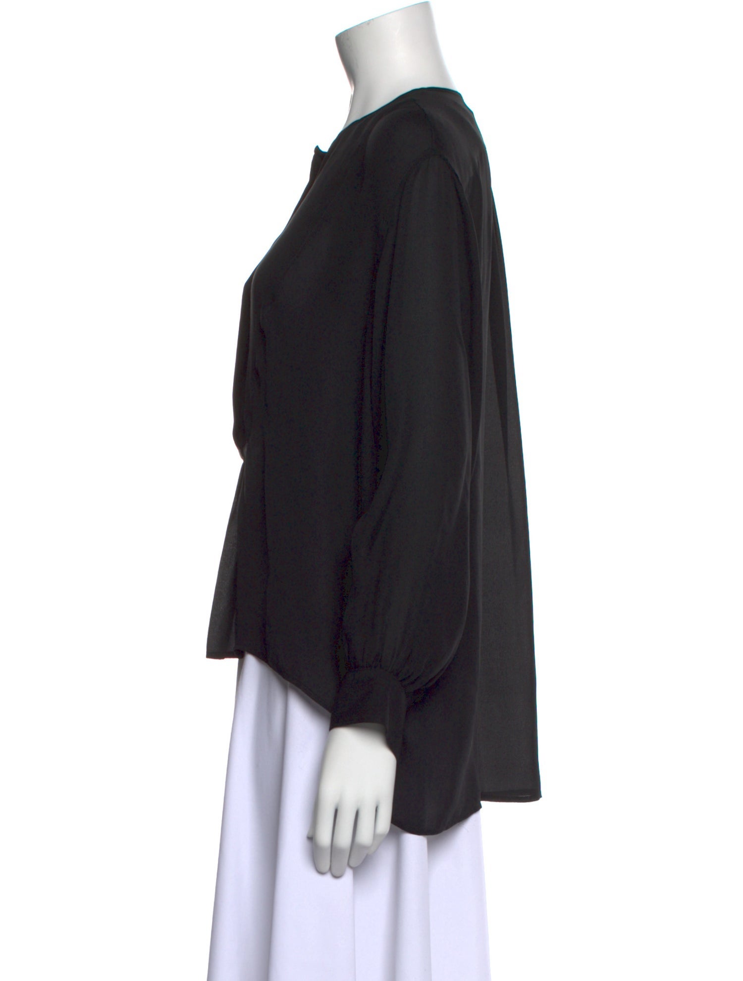 Nili Lotan Silk Crew Neck Blouse