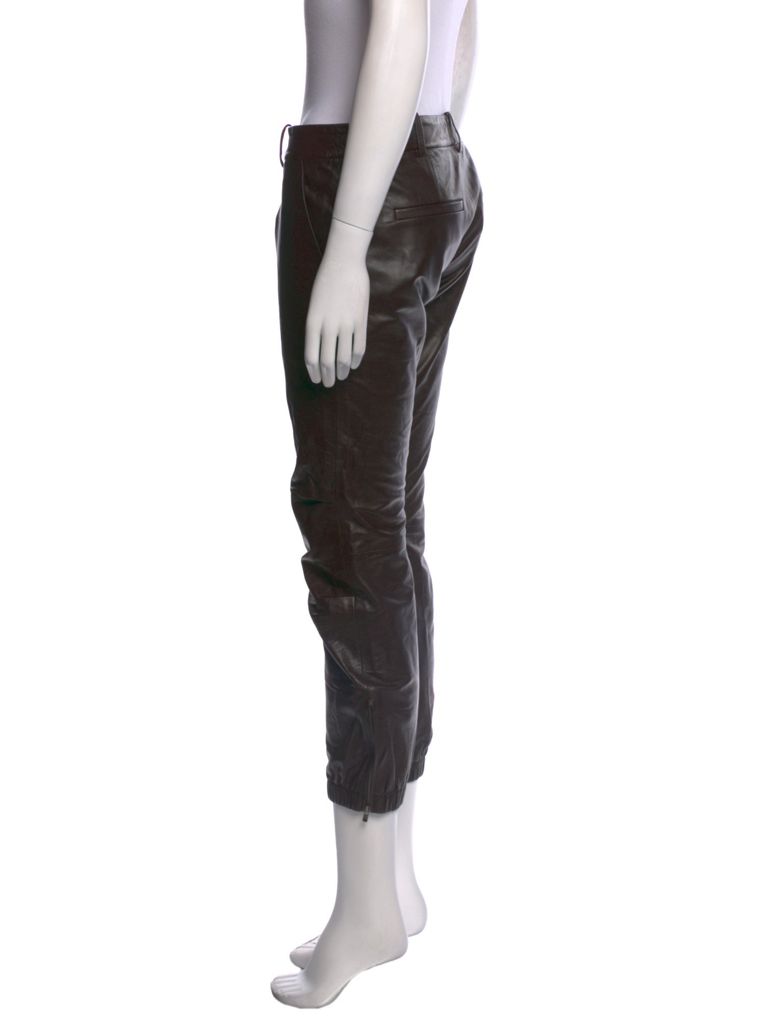 Nili Lotan Lambskin Straight Leg Pants