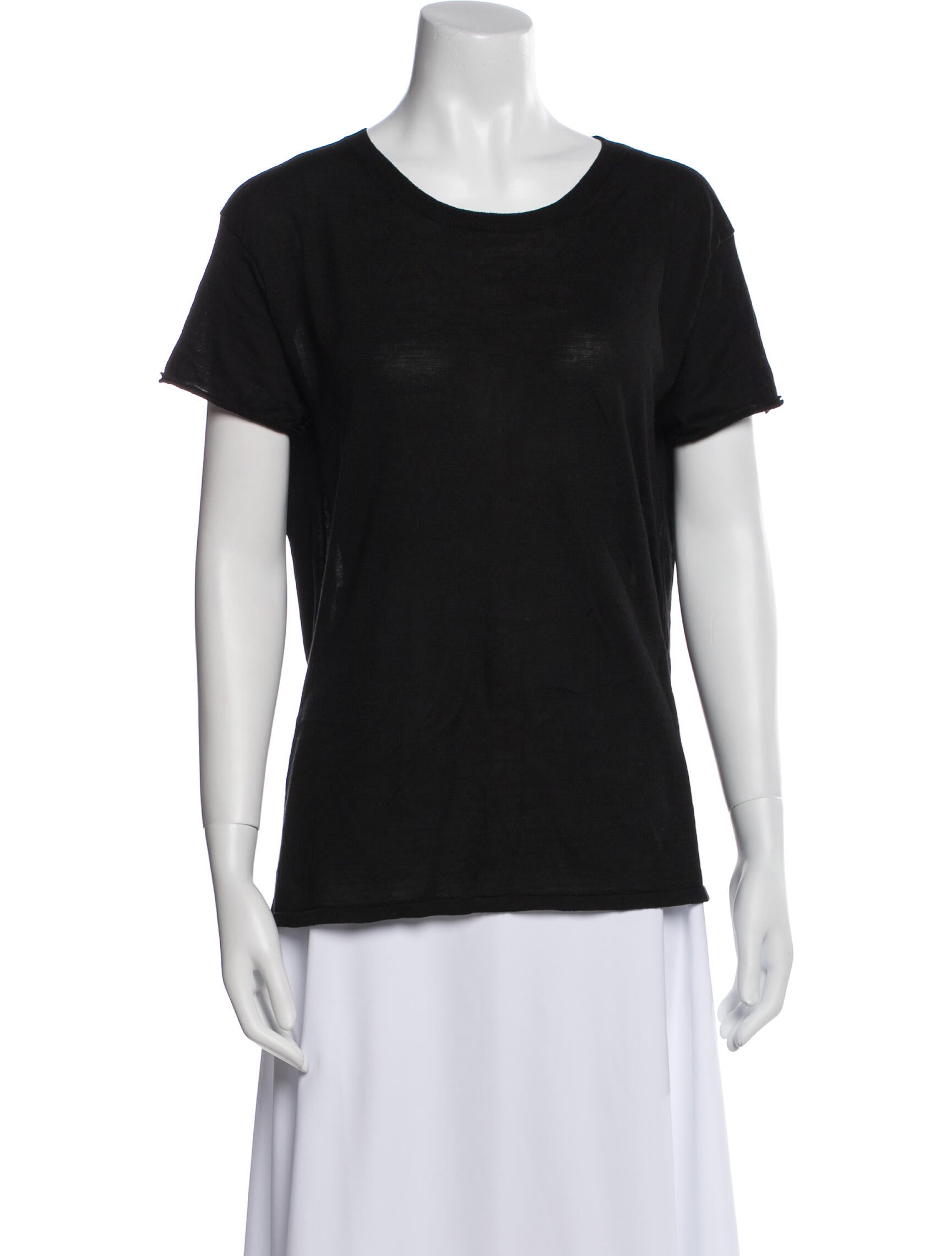 Nili Lotan Scoop Neck Short Sleeve T-Shirt