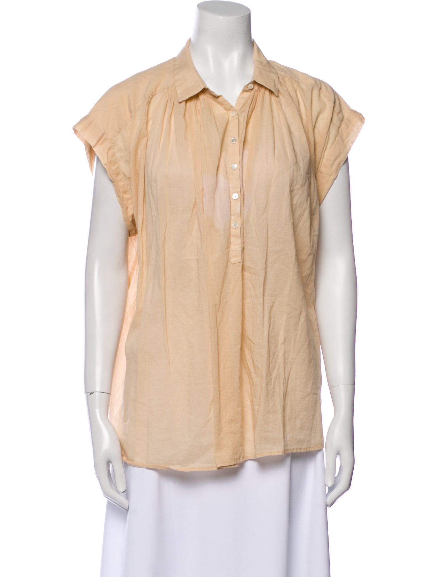 Nili Lotan Short Sleeve Button-Up Top