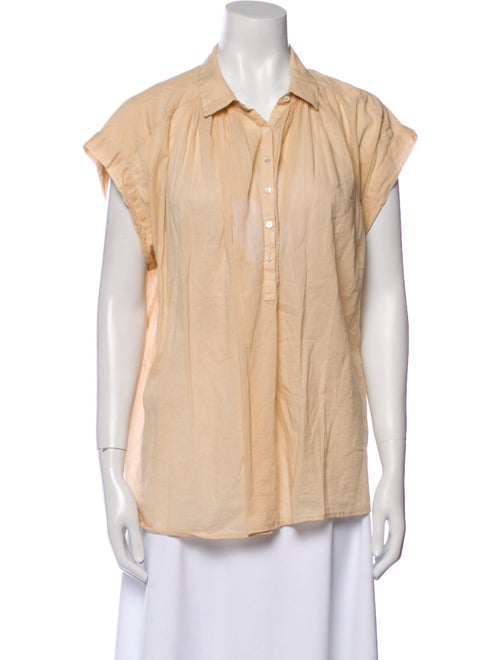 Nili Lotan Short Sleeve Button-Up Top