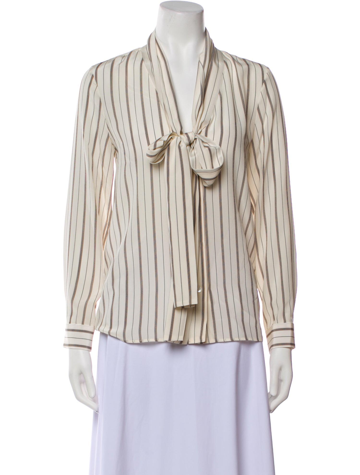 Nili Lotan Silk Striped Blouse