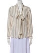 Nili Lotan Silk Striped Blouse