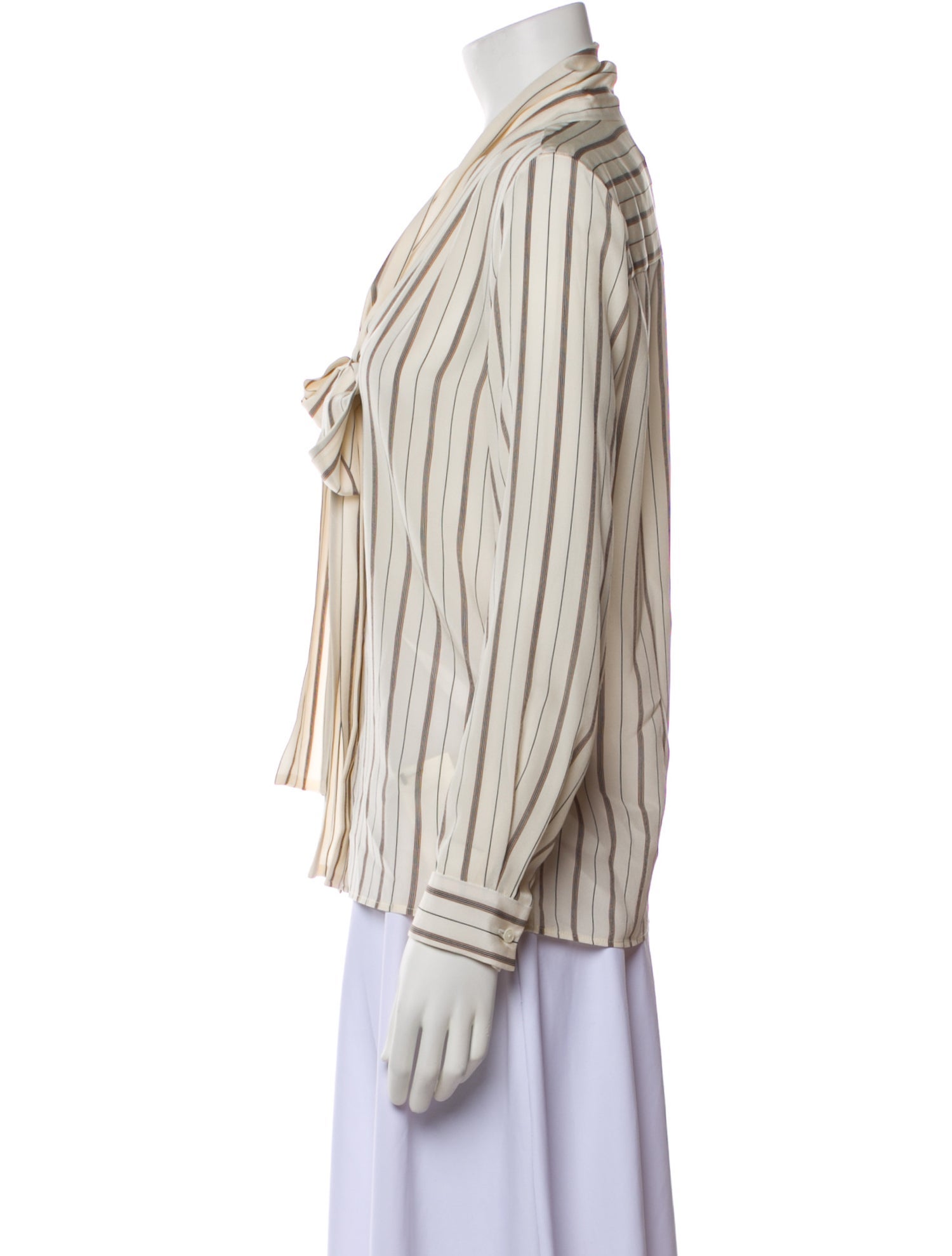 Nili Lotan Silk Striped Blouse