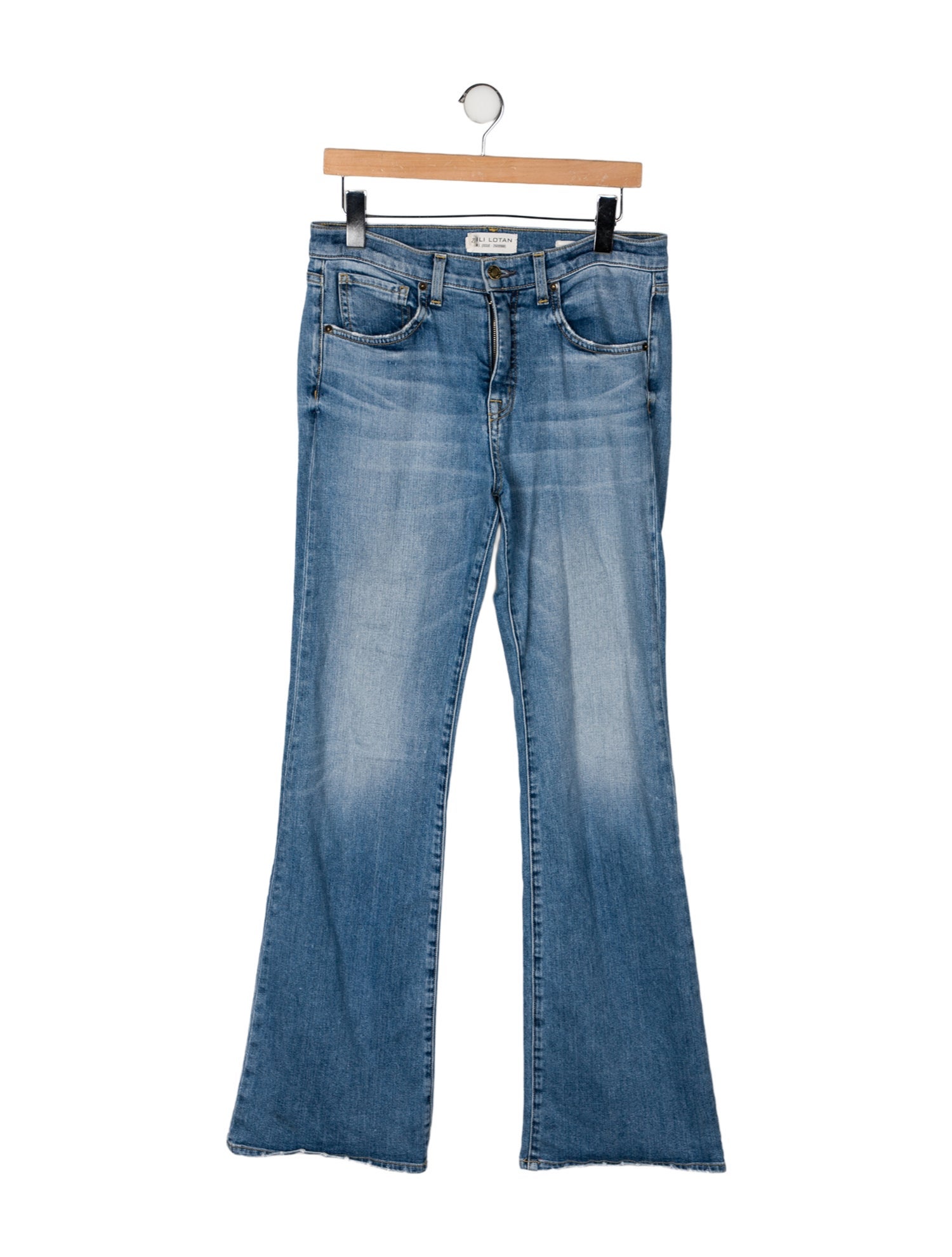 Nili Lotan Low-Rise Wide Leg Jeans