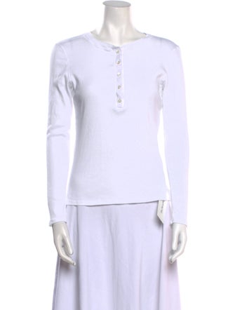 Nili Lotan Crew Neck Long Sleeve Top