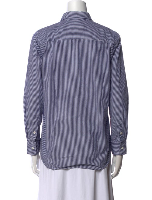 Nili Lotan Striped Long Sleeve Button-Up Top