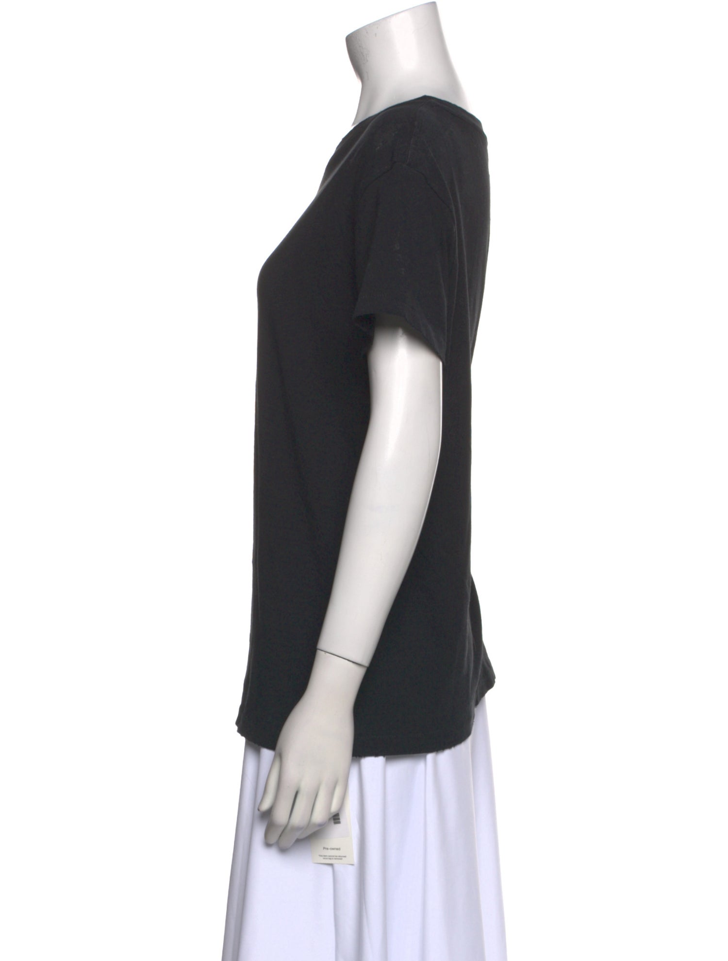 Nili Lotan Scoop Neck Short Sleeve T-Shirt
