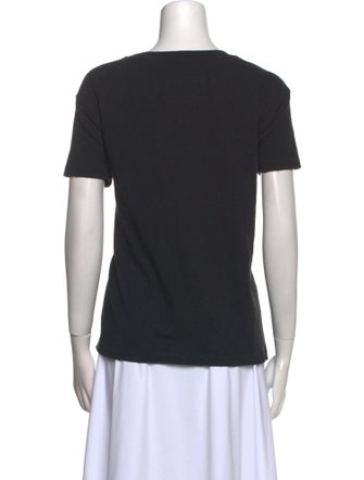 Nili Lotan Scoop Neck Short Sleeve T-Shirt