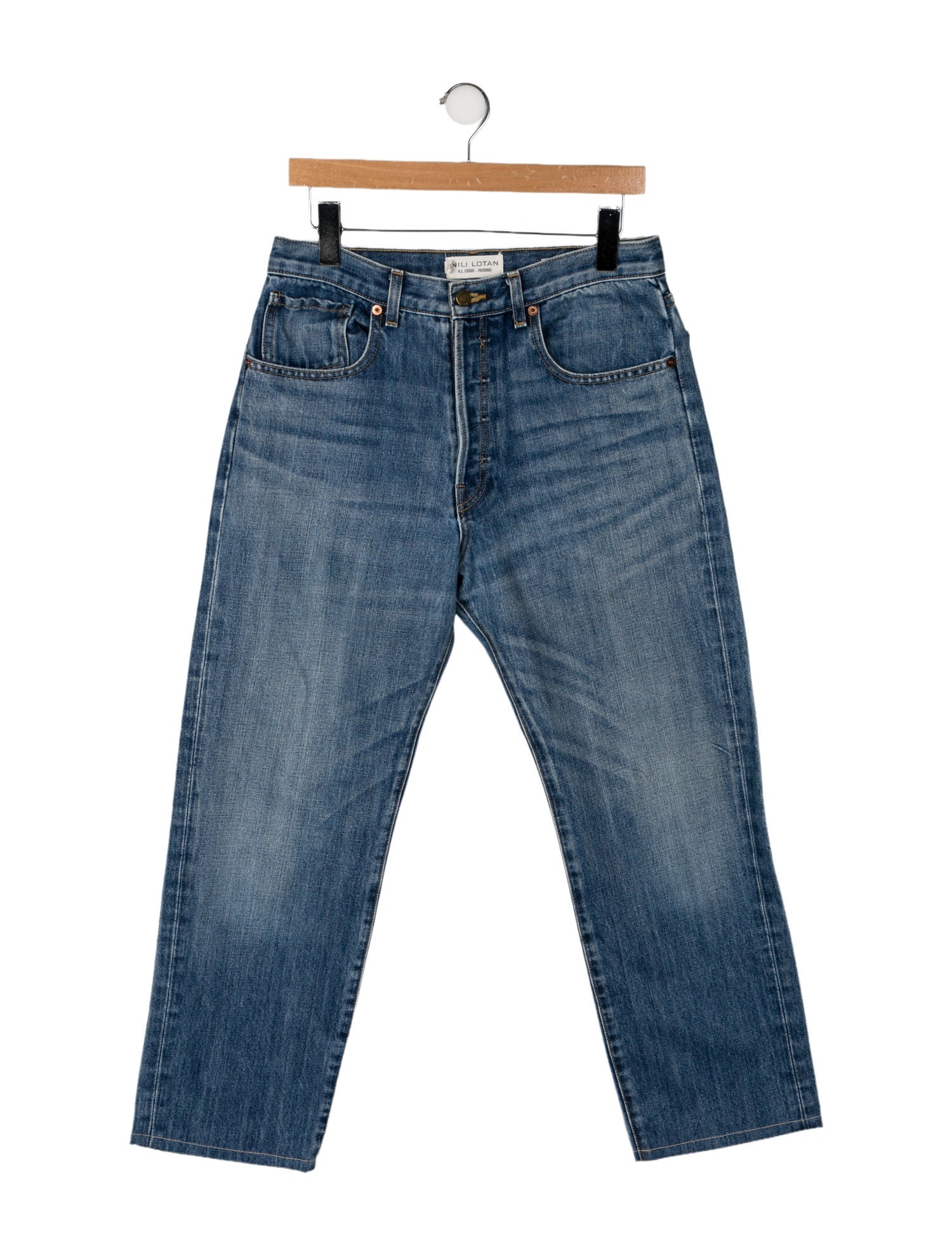 Nili Lotan High-Rise Straight Leg Jeans