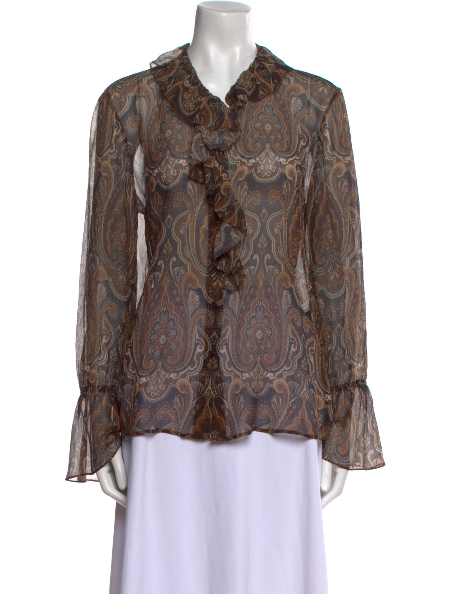 Nili Lotan Silk Animal Print Blouse w/ Tags