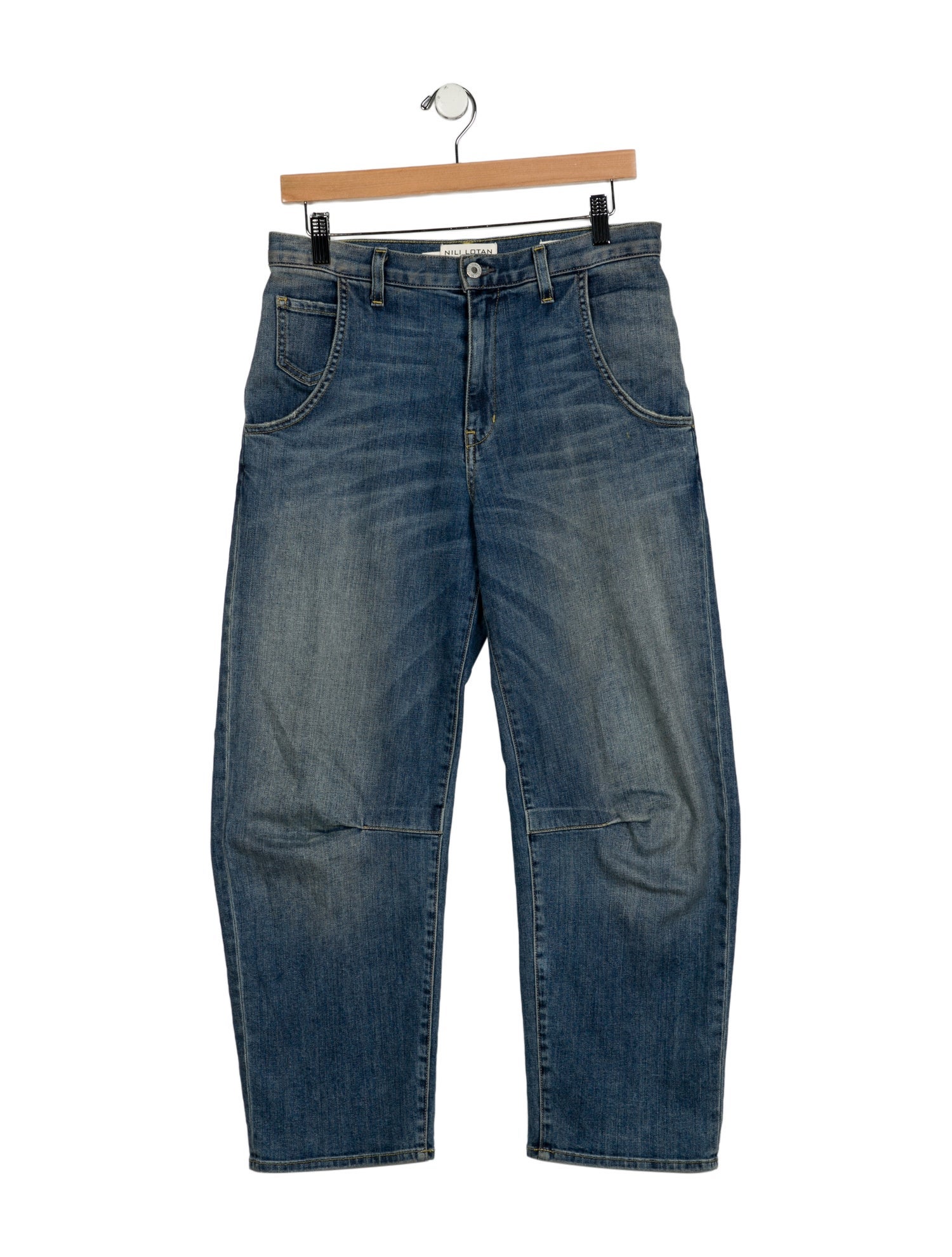 Nili Lotan Mid-Rise Straight Leg Jeans