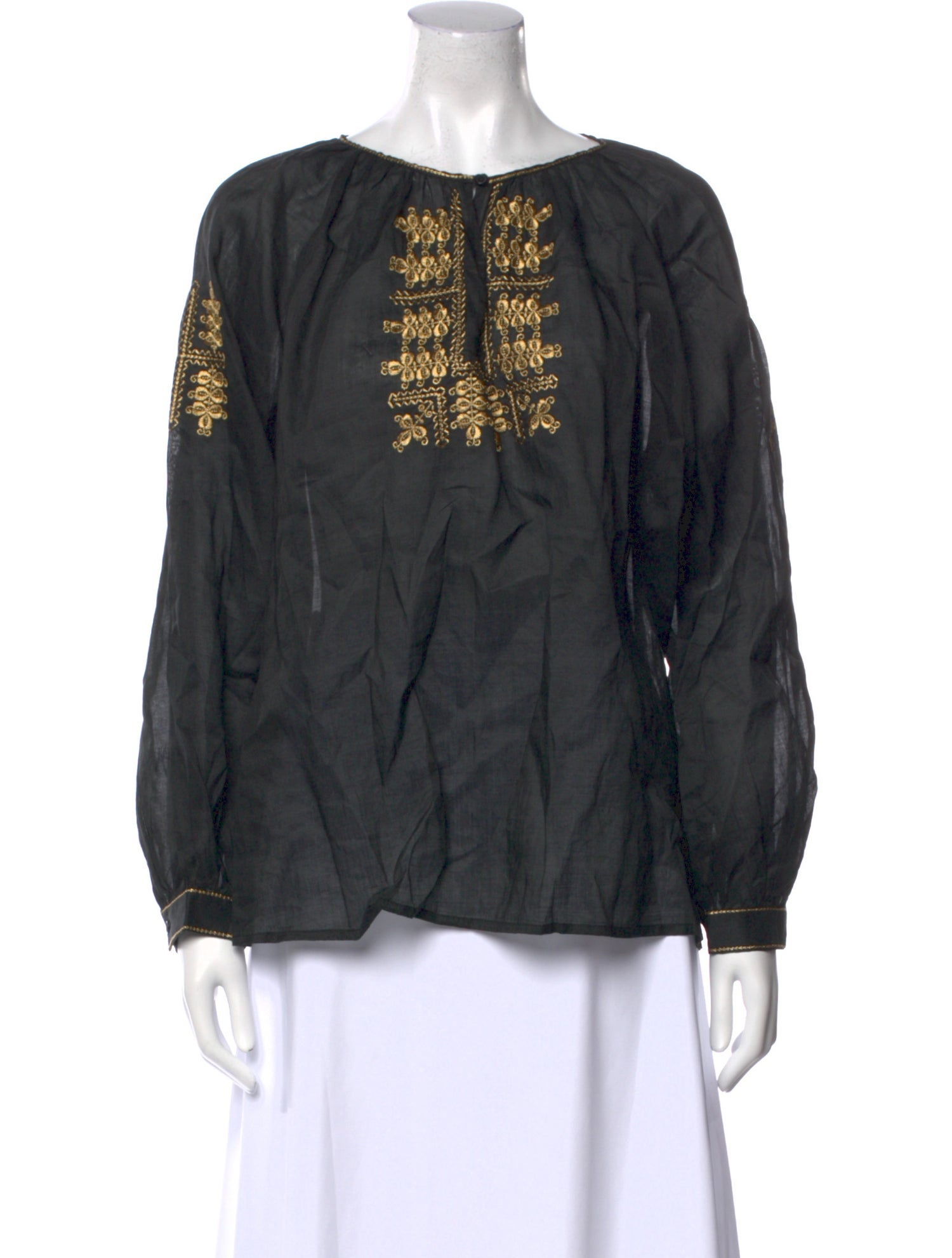 Nili Lotan Printed Bateau Neckline Blouse