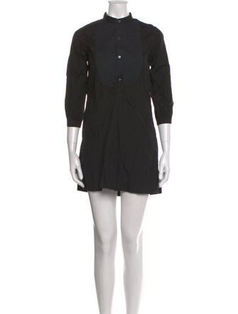 Nili Lotan Mock Neck Mini Dress