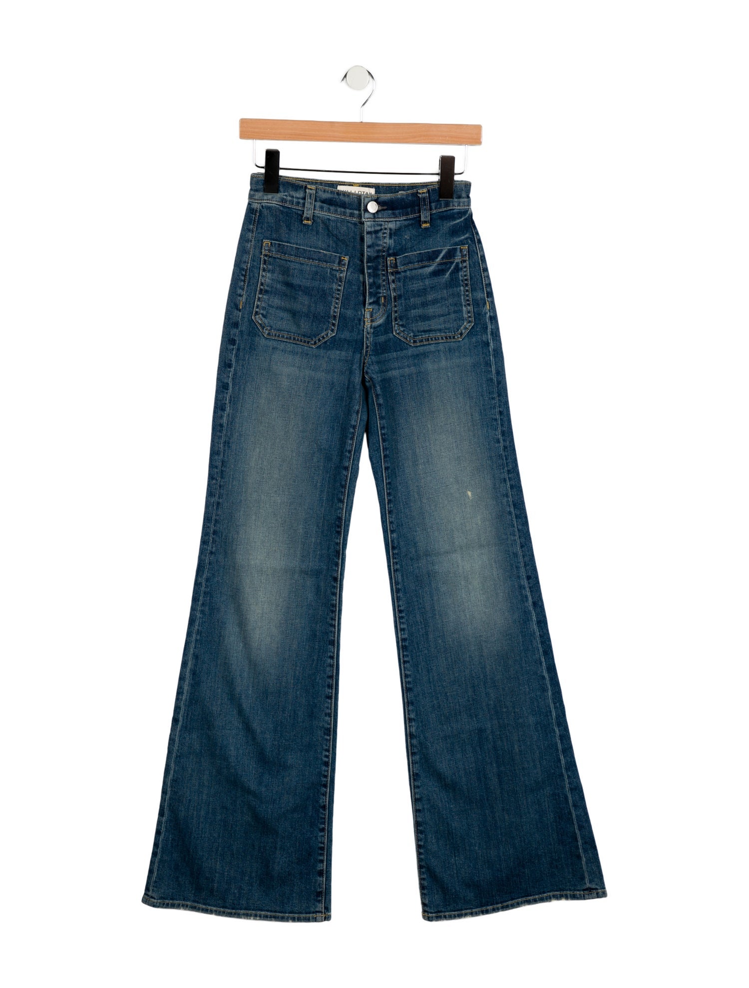 Nili Lotan Mid-Rise Wide Leg Jeans
