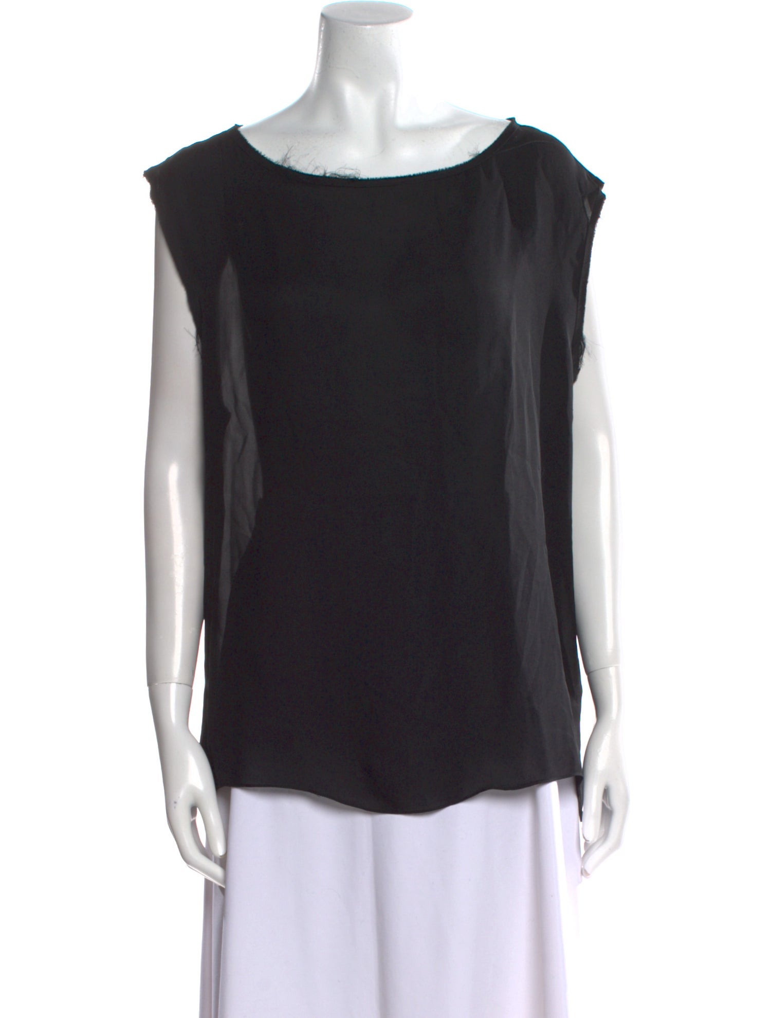 Nili Lotan Silk Bateau Neckline Blouse