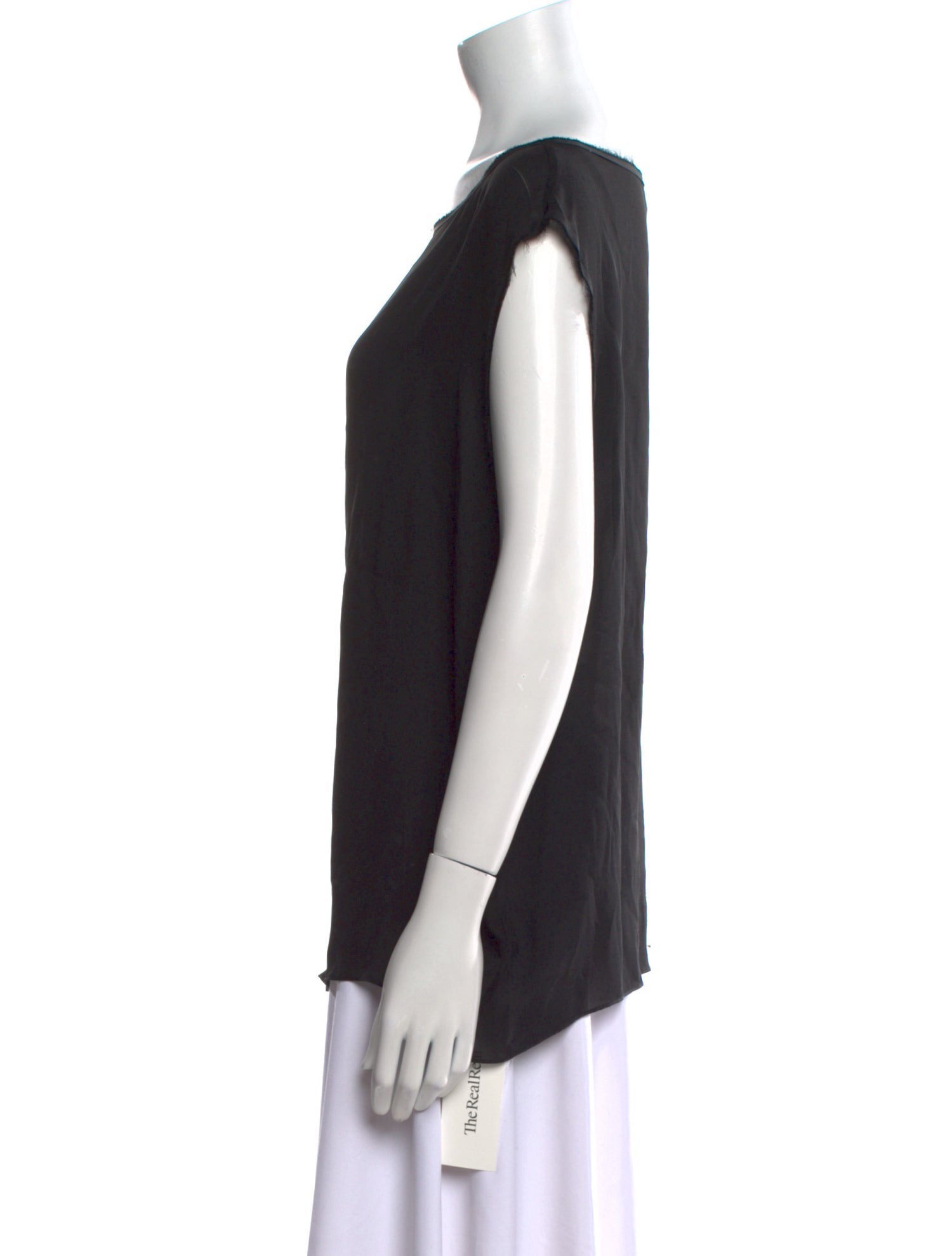 Nili Lotan Silk Bateau Neckline Blouse