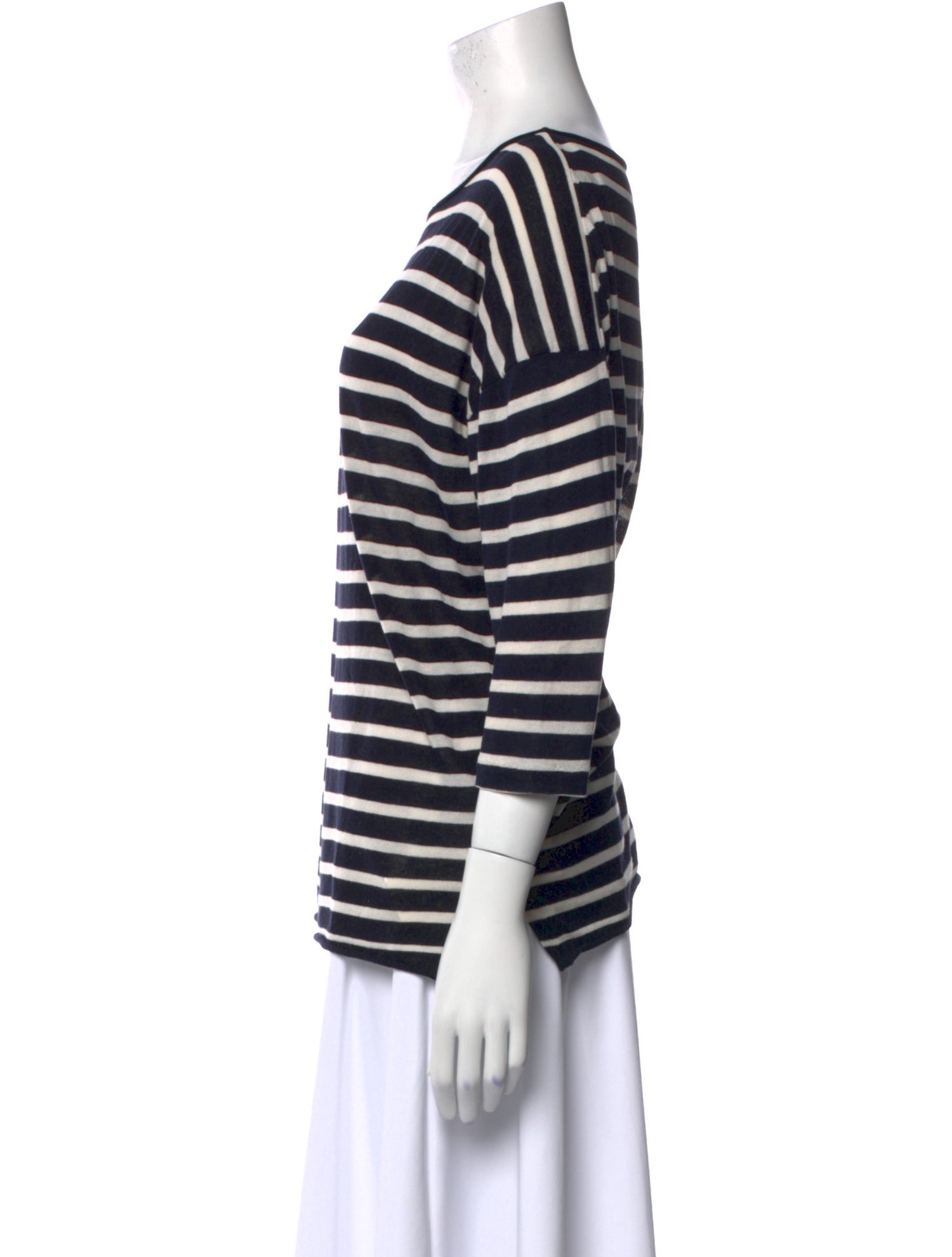 Nili Lotan Striped Bateau Neckline Top