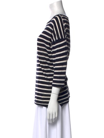 Nili Lotan Striped Bateau Neckline Top