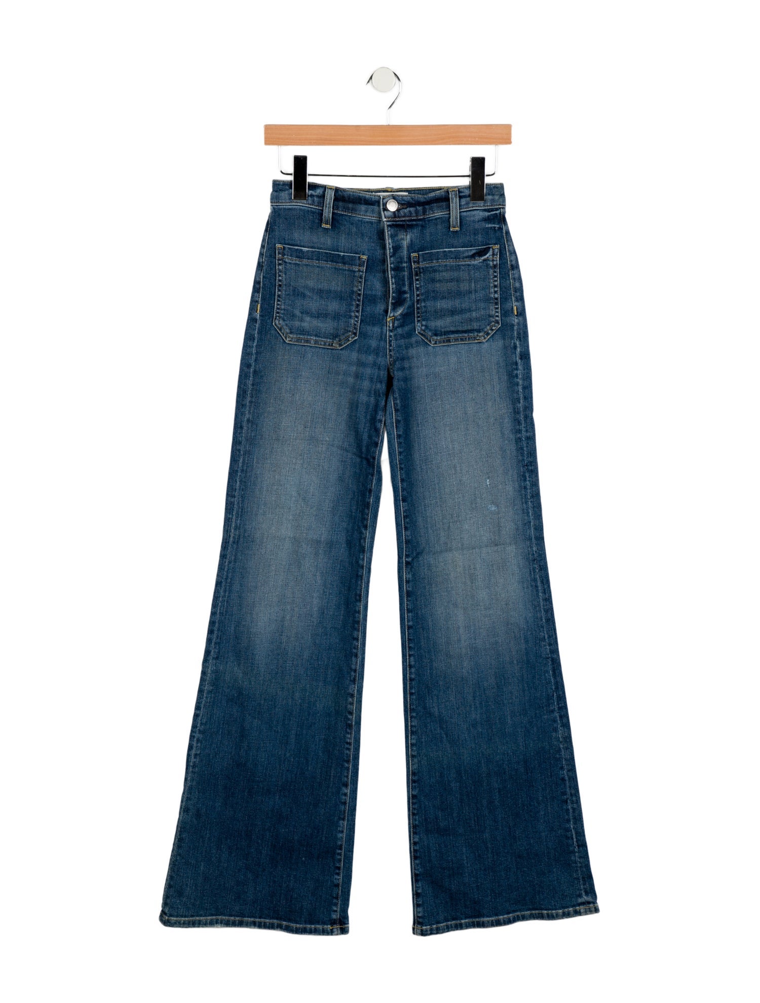 Nili Lotan Mid-Rise Wide Leg Jeans
