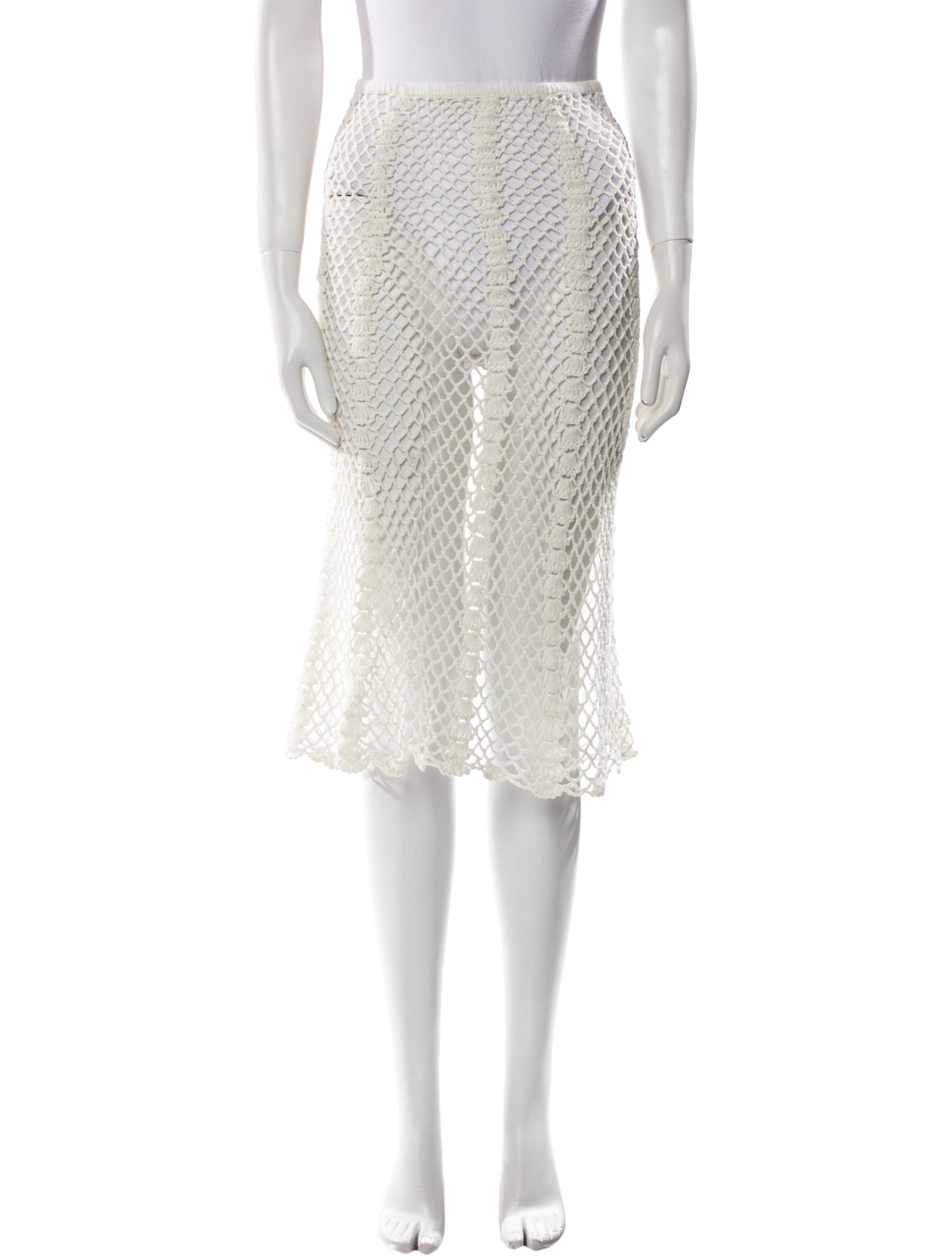 Nili Lotan Lace Pattern Knee-Length Skirt