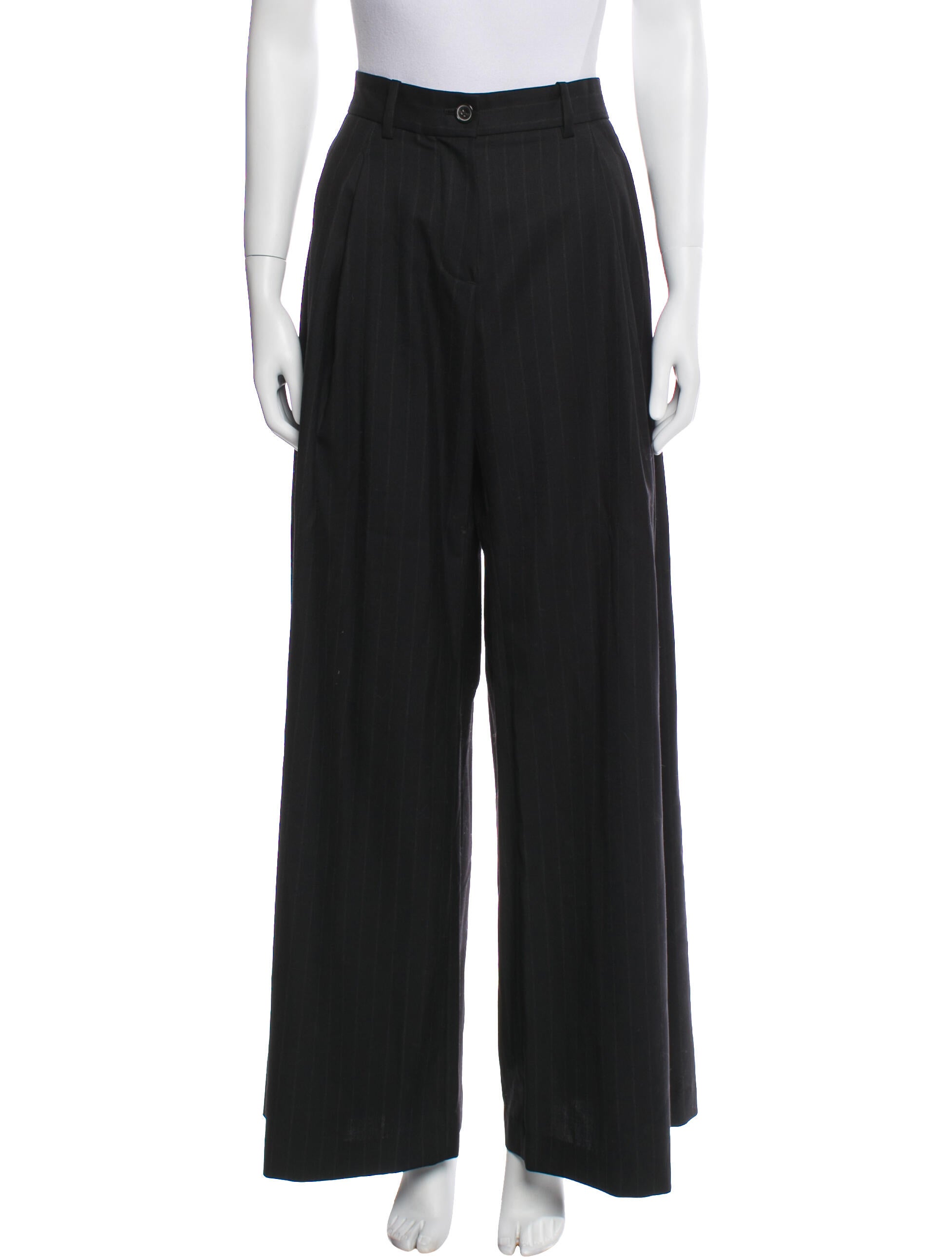 Nili Lotan Virgin Wool Wide Leg Pants