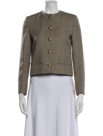 Nili Lotan Virgin Wool Tweed Pattern Evening Jacket