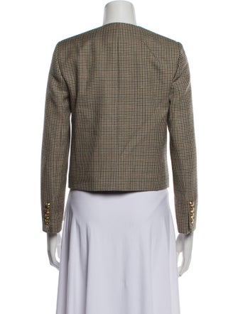 Nili Lotan Virgin Wool Tweed Pattern Evening Jacket