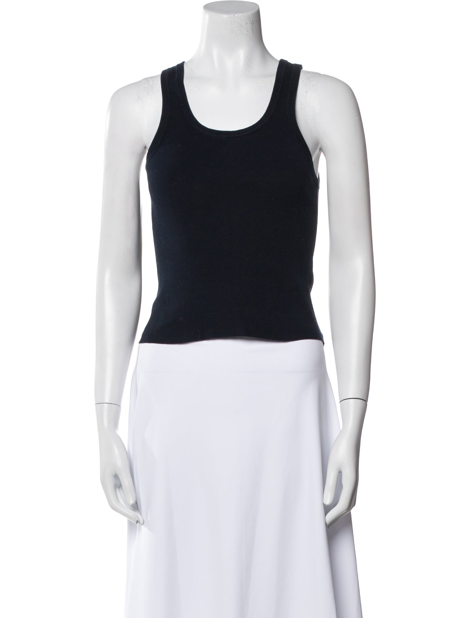 Nili Lotan Scoop Neck Sleeveless Crop Top