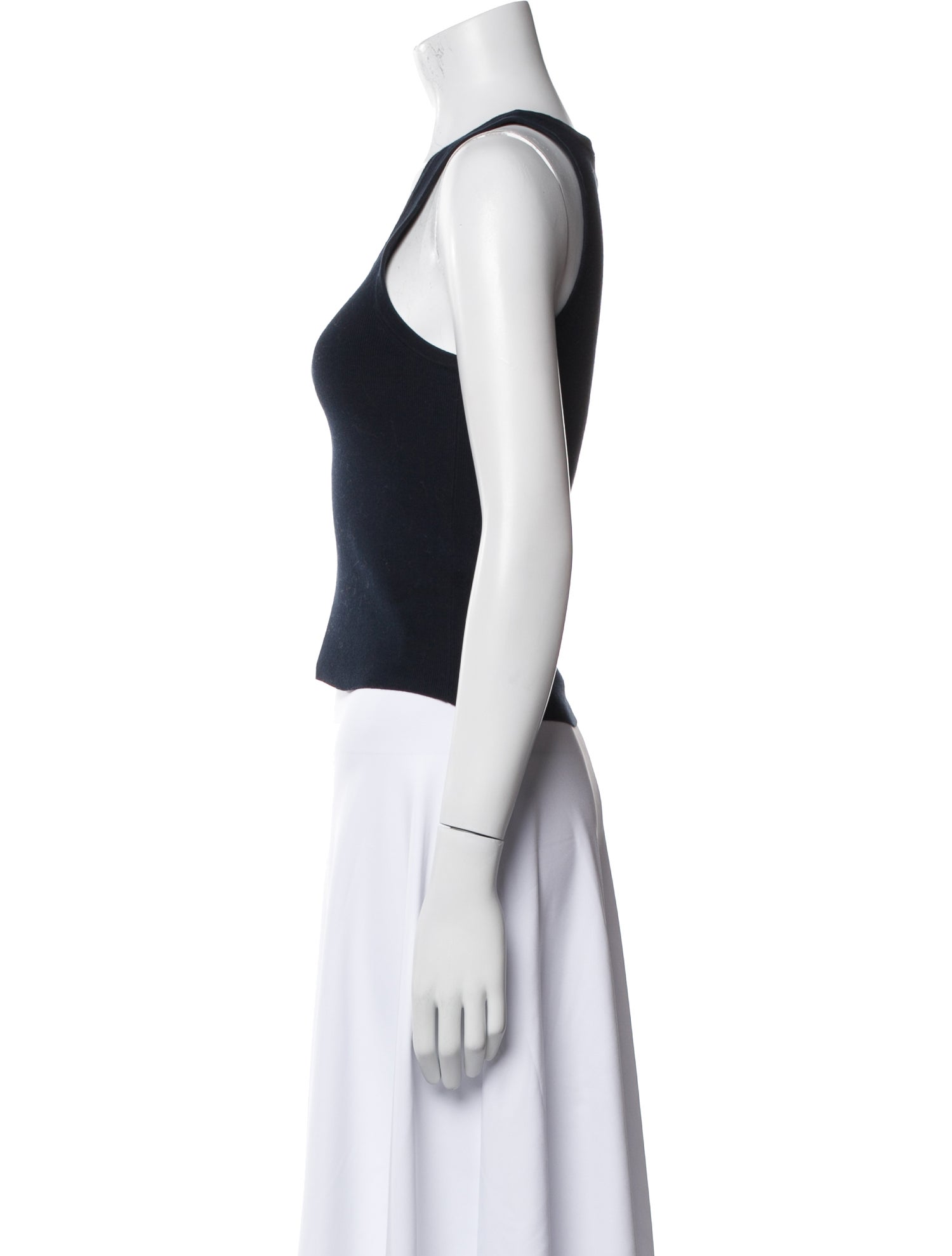 Nili Lotan Scoop Neck Sleeveless Crop Top